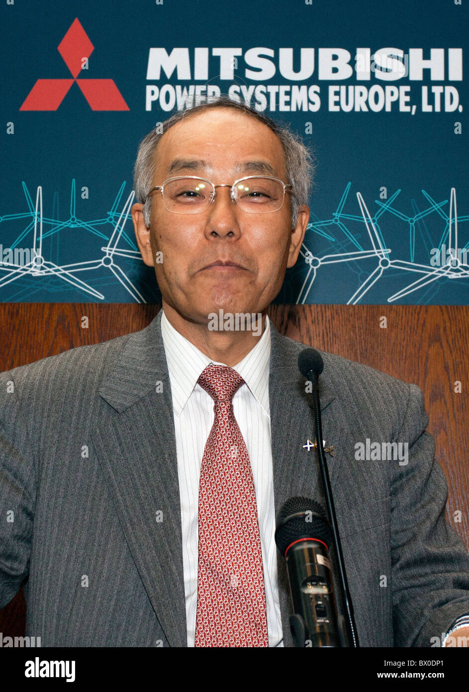 Atsushi Maekawa, vice-président de Mitsubishi Heavy Industries. Banque D'Images
