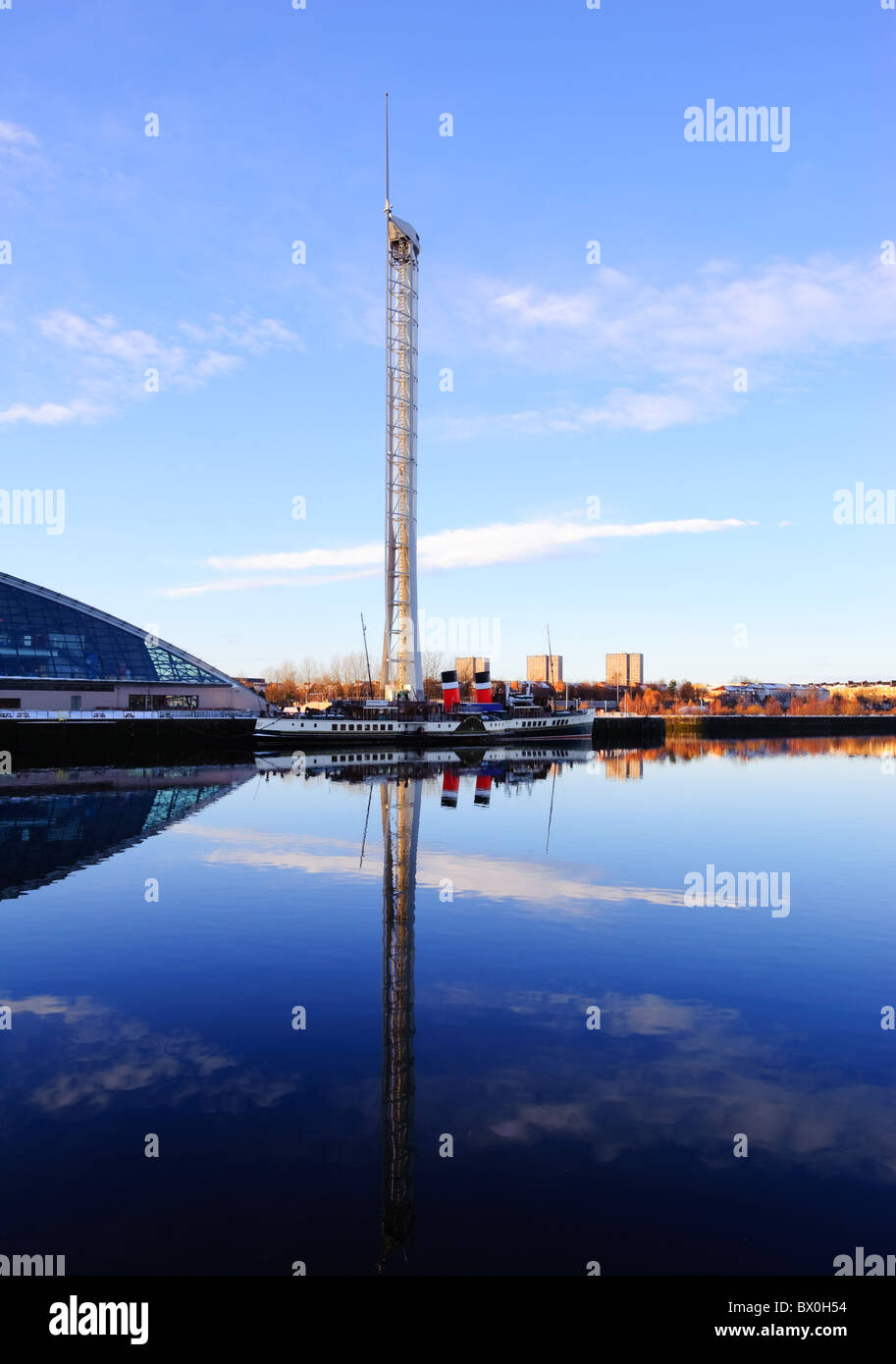 Glasgow Science Centre et tour de la Clyde, Glasgow, Ecosse, Royaume-Uni. Banque D'Images