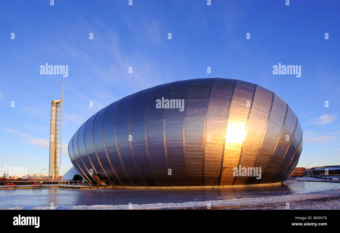 Glasgow Science Centre, de la tour et du cinéma IMAX de la Clyde, Glasgow, Ecosse, Royaume-Uni. Banque D'Images