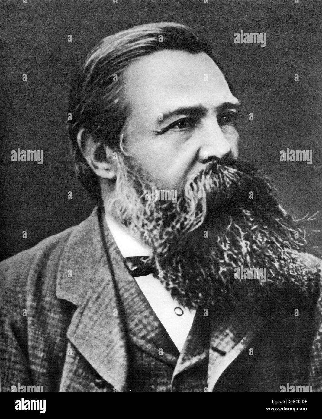 FRIEDRICH ENGELS (1820-1895) sociologue allemand et père de la théorie communiste Banque D'Images