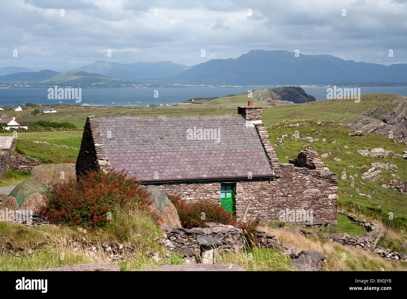 Irish Famine village, Dungeagan, Ballinskelligs County Kerry Ireland Banque D'Images