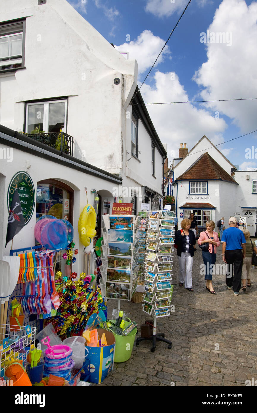 Quay Street Boutiques Lymington Dorset Banque D'Images