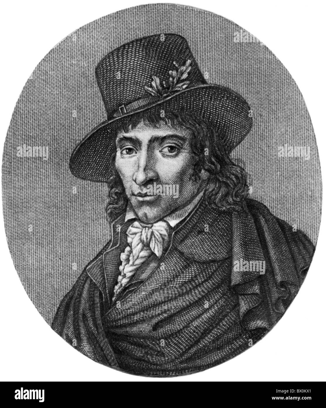 LUCIE Camille Desmoulins (1760-1794), journaliste et homme politique français, étroitement associé à Georges Danton Banque D'Images