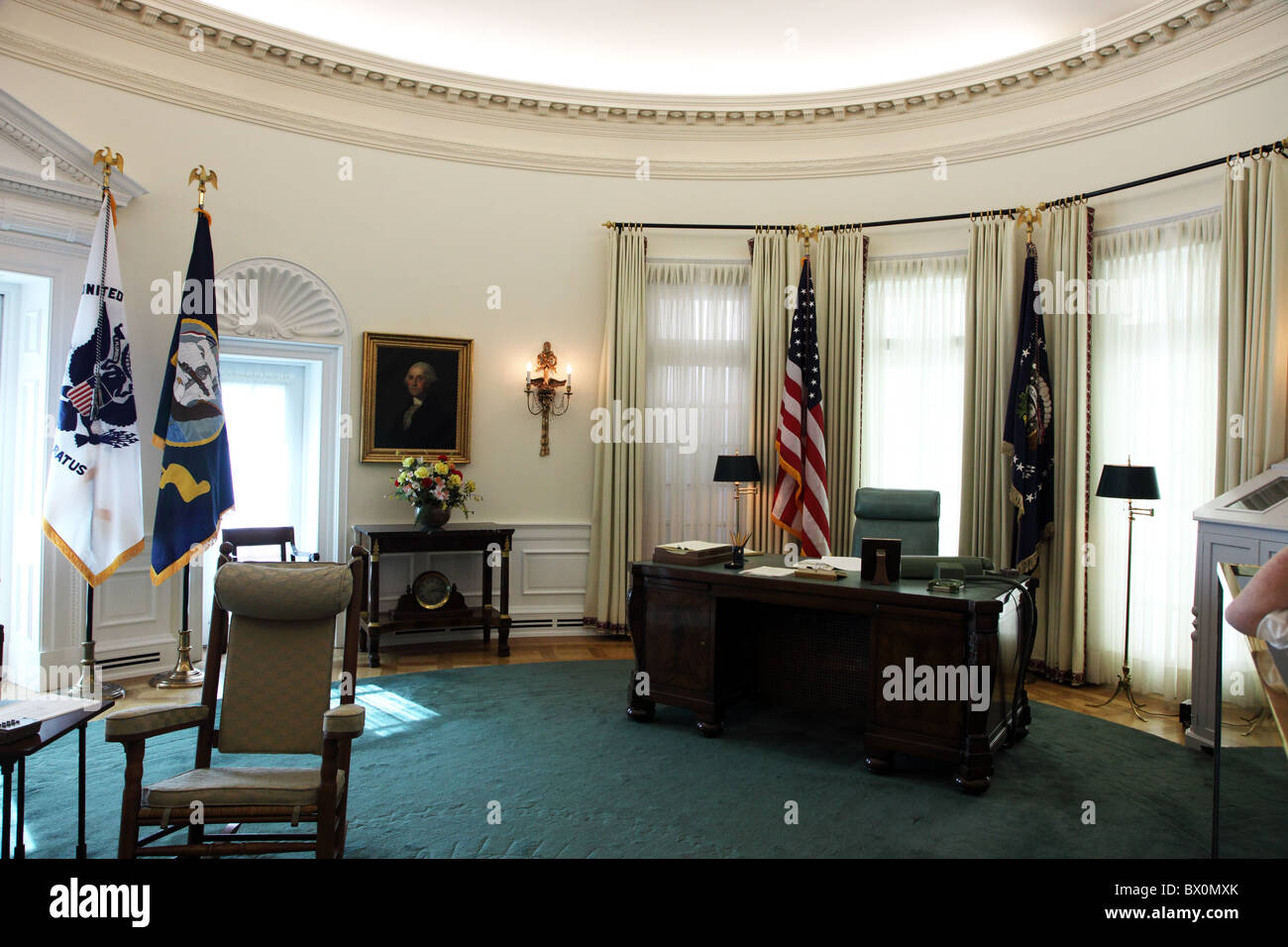 Lyndon Baines Johnson Library & Museum Austin Texas Bureau Ovale replica Banque D'Images