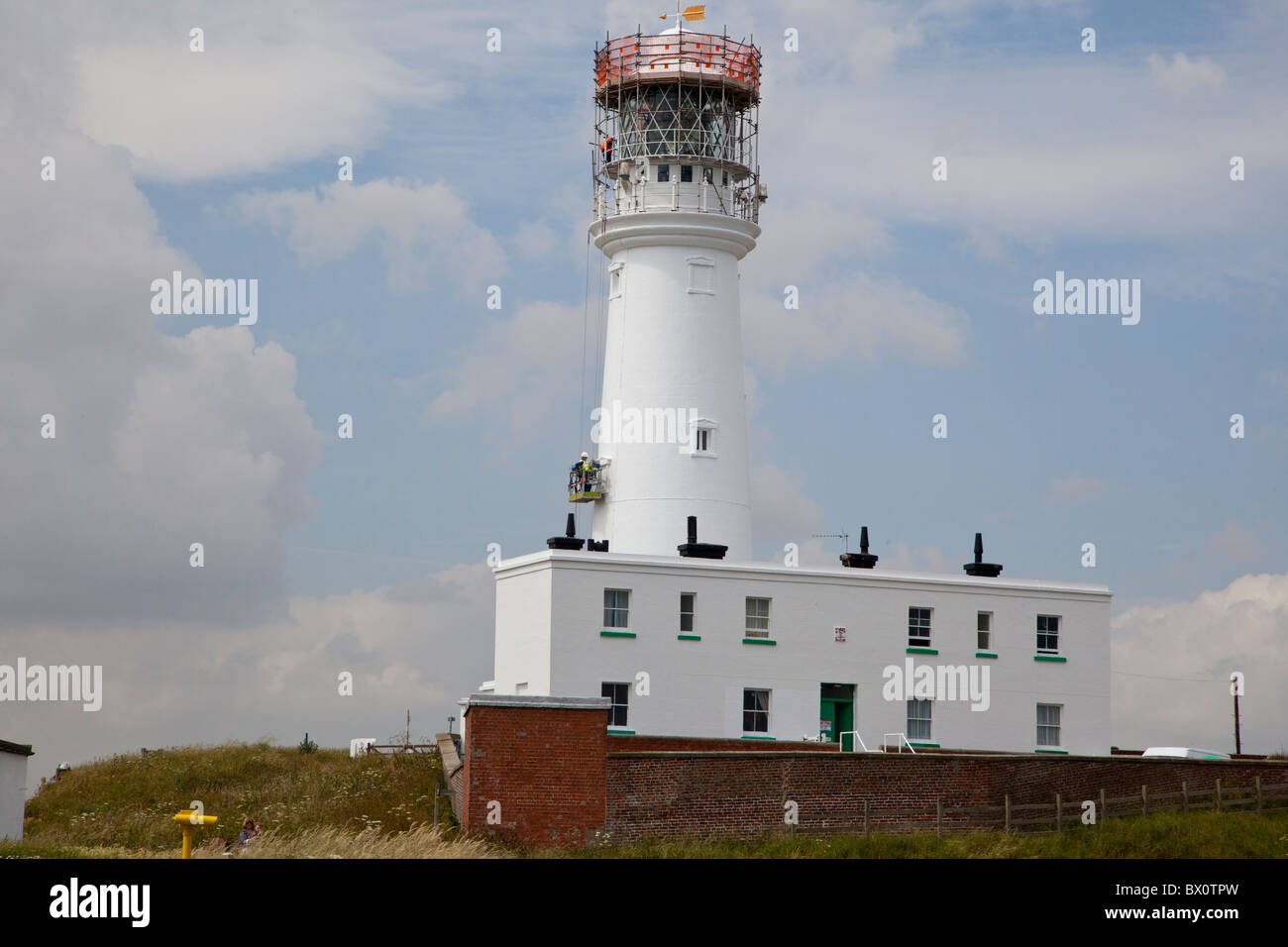 Les hommes d'un phare peinture Banque D'Images