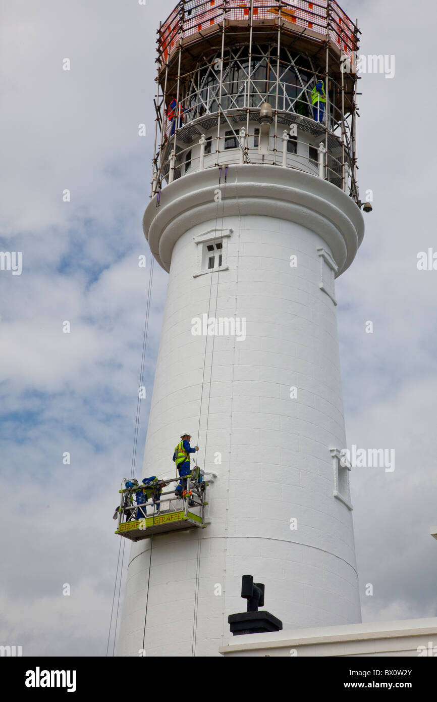 Les hommes d'un phare peinture Banque D'Images