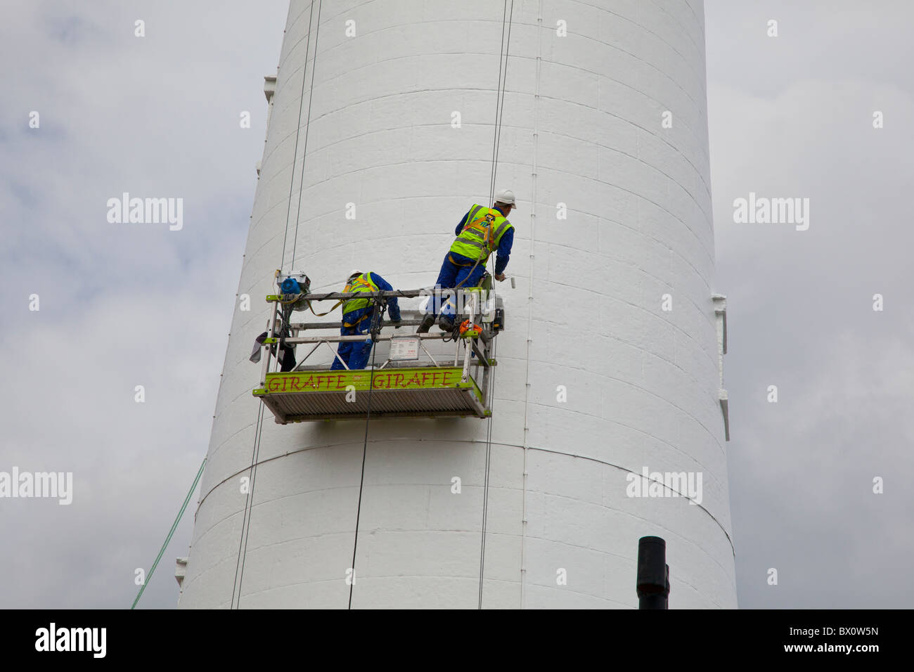 Les hommes d'un phare peinture Banque D'Images