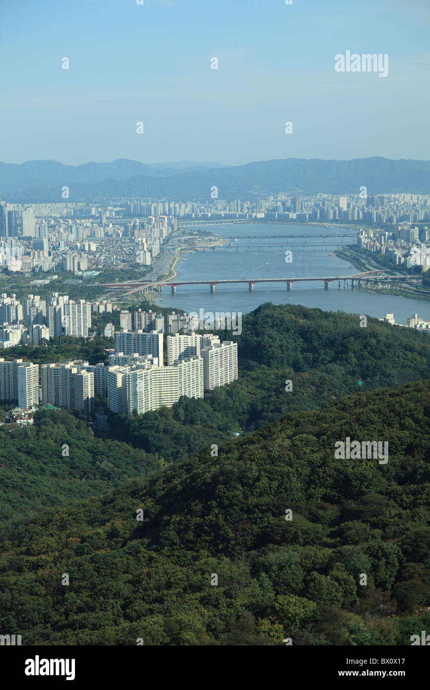 Aperçu, paysage urbain, Séoul, Corée du Sud, Asie Banque D'Images