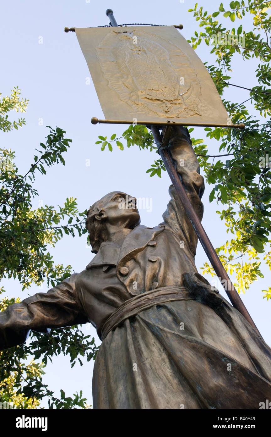 Statue de Don Miguel Hidalgo y Costilla connu comme le père de l'indépendance mexicaine, Parc Hemisfair, San Antonio, Texas Banque D'Images
