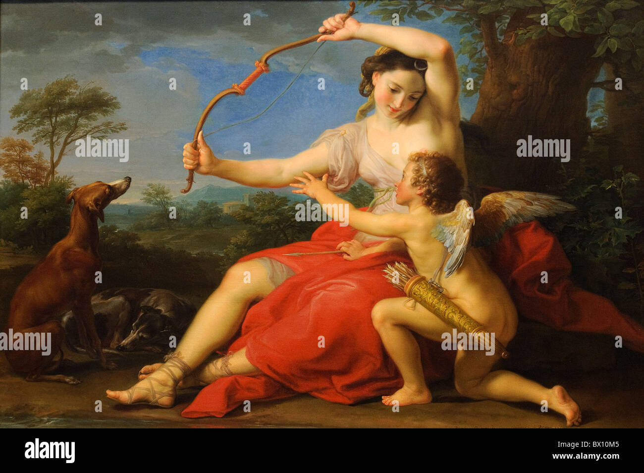 Diana et de Cupidon, 1761, par Pompeo Girolamo Batoni Banque D'Images