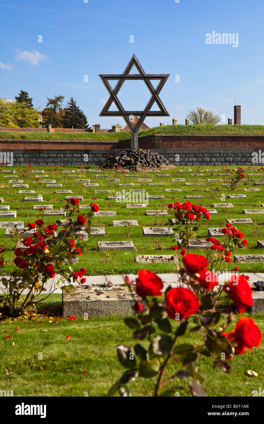 Mémorial juif à Terezin Banque D'Images