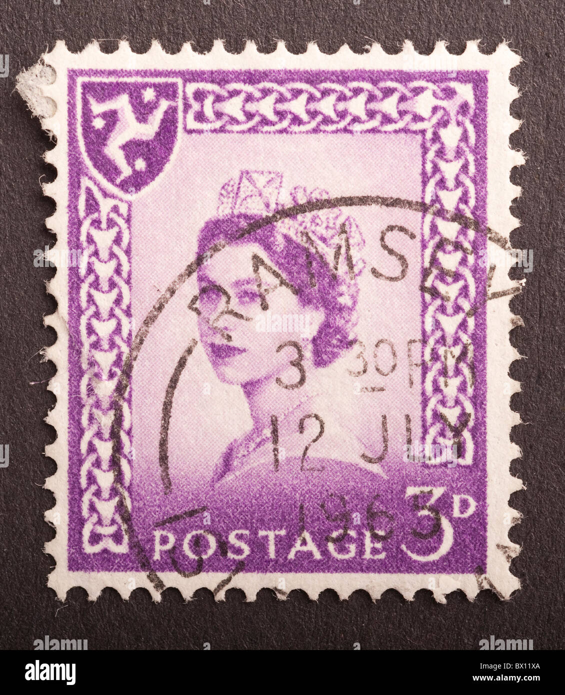 Royaume-Uni, Île de Man Postage Stamp tridimensionnel Banque D'Images