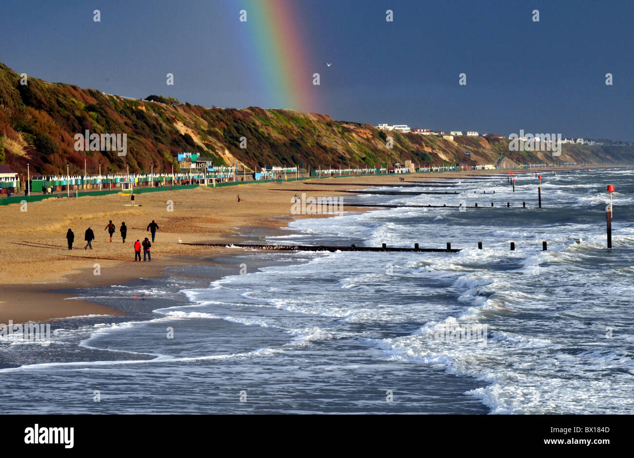 Rainbow de Boscombe Bournemouth pier photographié Banque D'Images