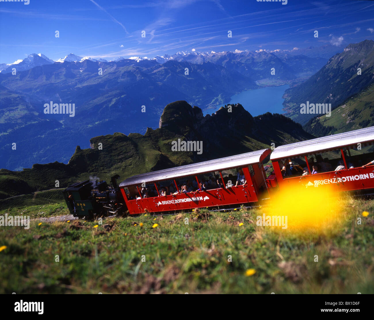 Chemins de fer de montagne vapeur Brienzer Rothorn paysage paysage train à vapeur train Chemin de fer Brienz Rothorn pas Banque D'Images