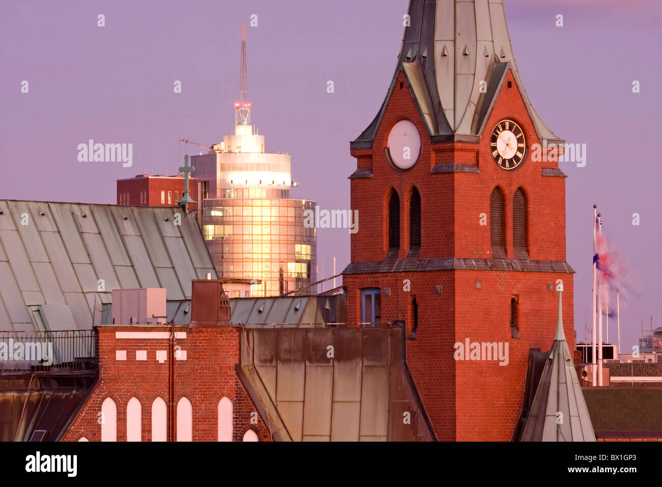 Eglise Gustav Adolf Hambourg, Allemagne Banque D'Images