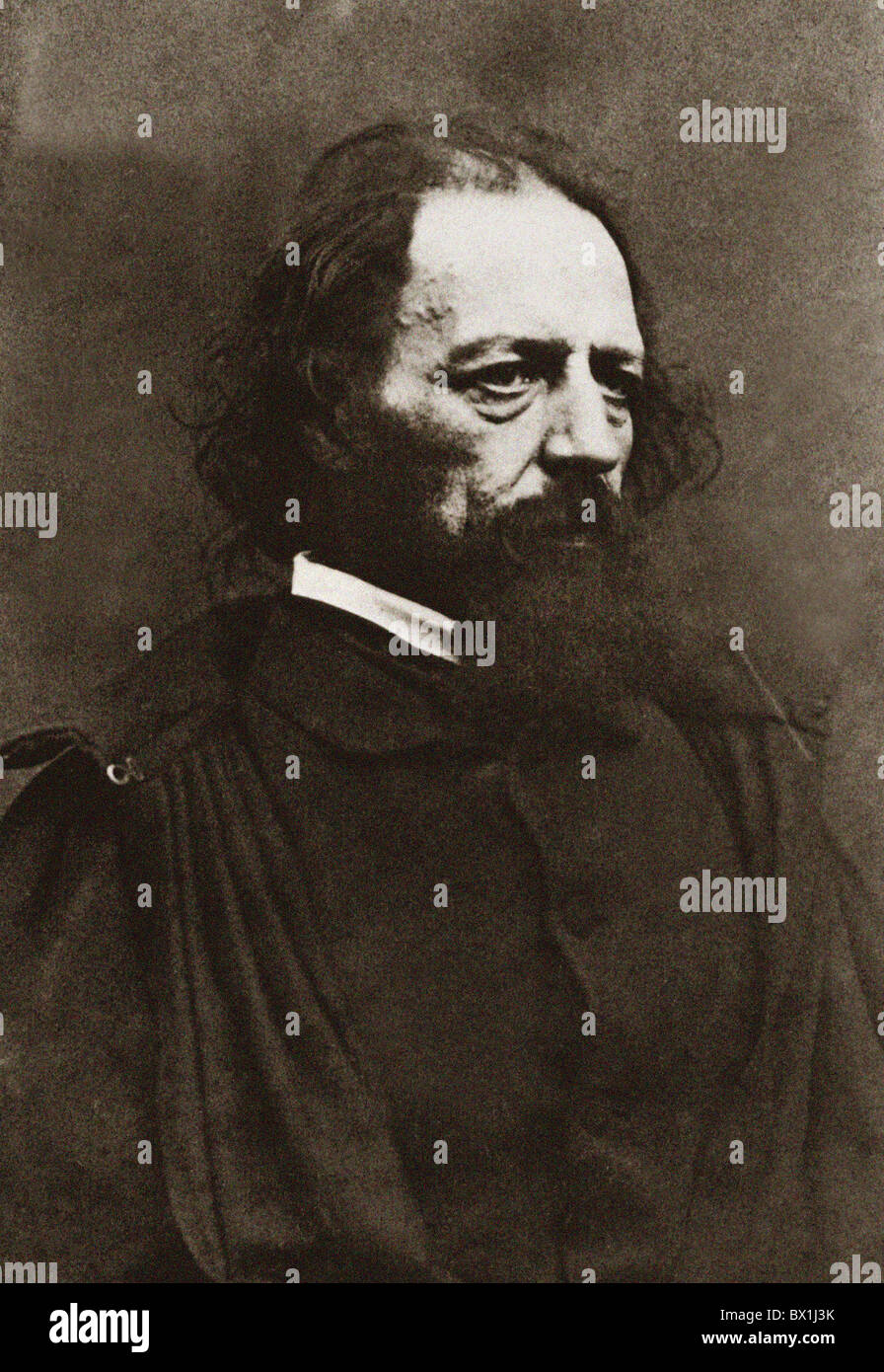 Figures littéraires historiques à partir des archives de communiqués de presse (anciennement Service Portrait Portrait Bureau). Seigneur Tennyson d'Alfred. Banque D'Images