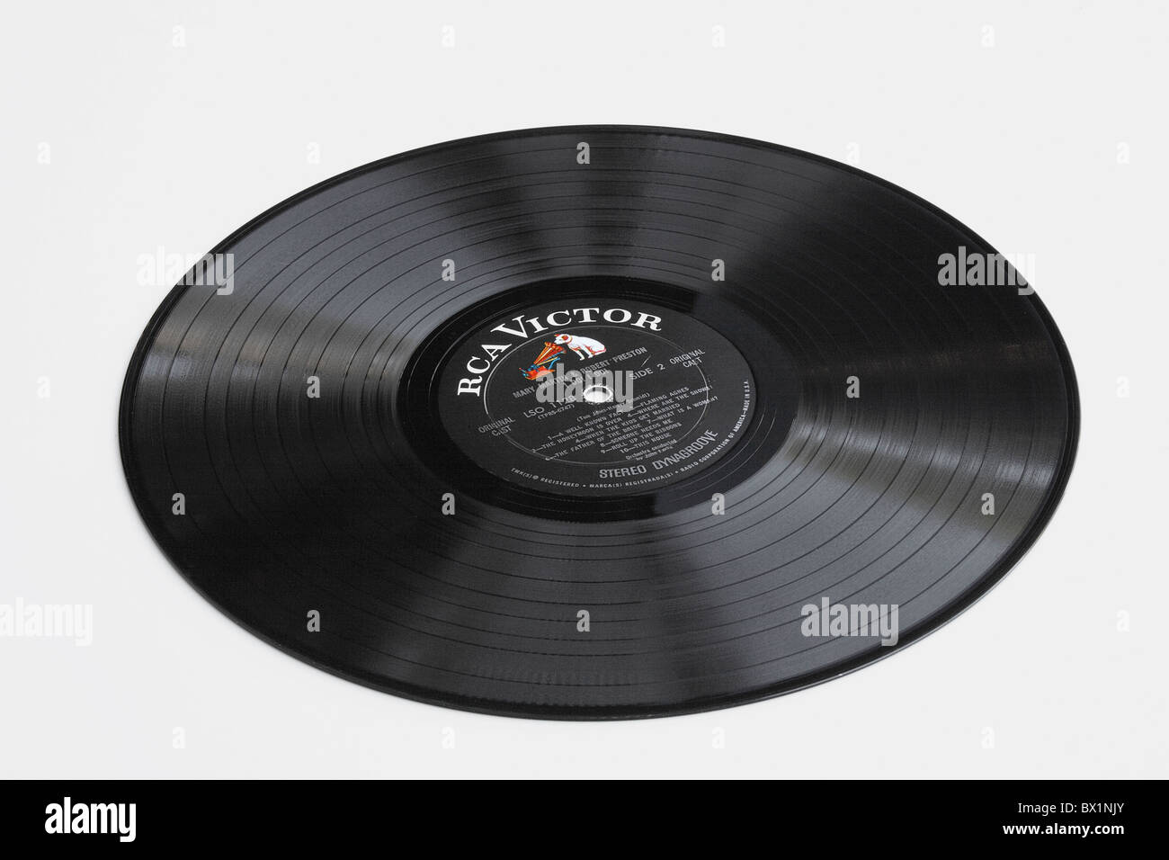 Enregistrer de la musique studio RCA Victor porteuse son disque historique Banque D'Images