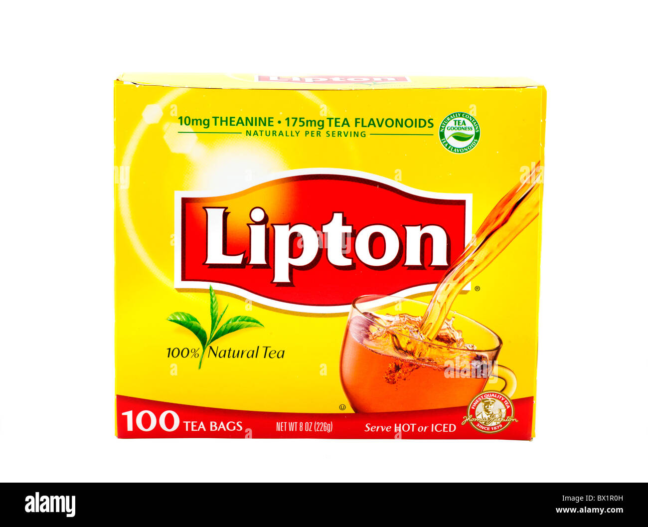 Fort de sachets de thé Lipton, USA Photo Stock Alamy
