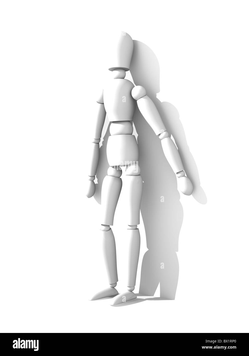 S'appuyant sur le mur Banque D'Images