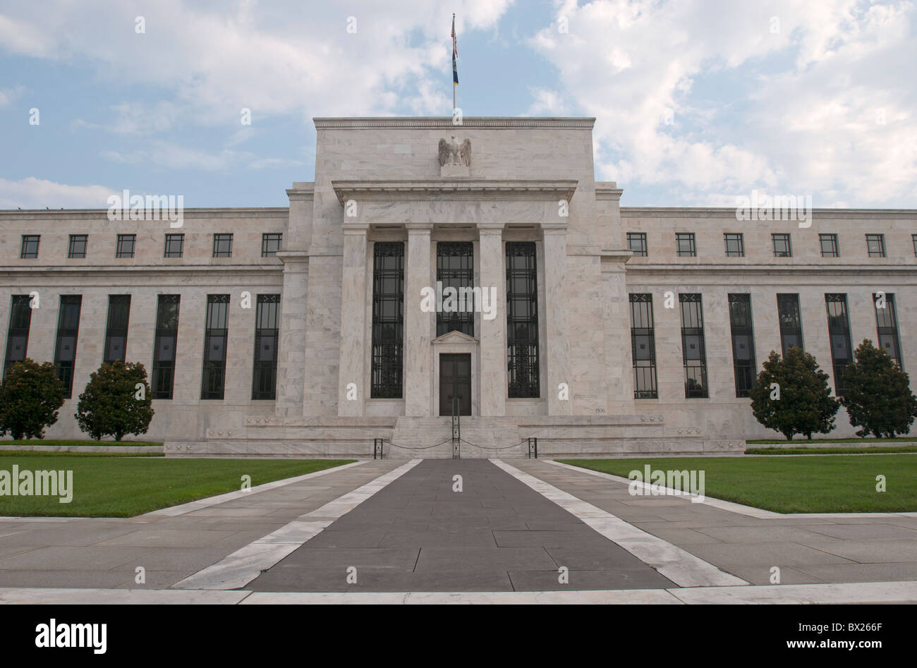 Le Conseil de la Réserve fédérale en s'appuyant sur Constitution Ave., à Washington, DC. Banque D'Images