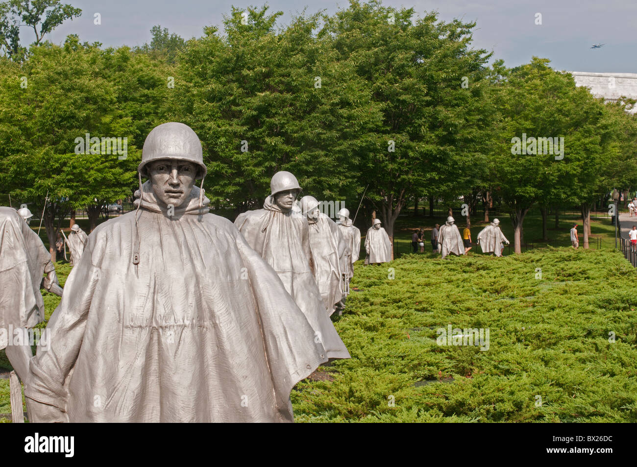 Le Korean War Veterans Memorial à Washington, DC. Banque D'Images