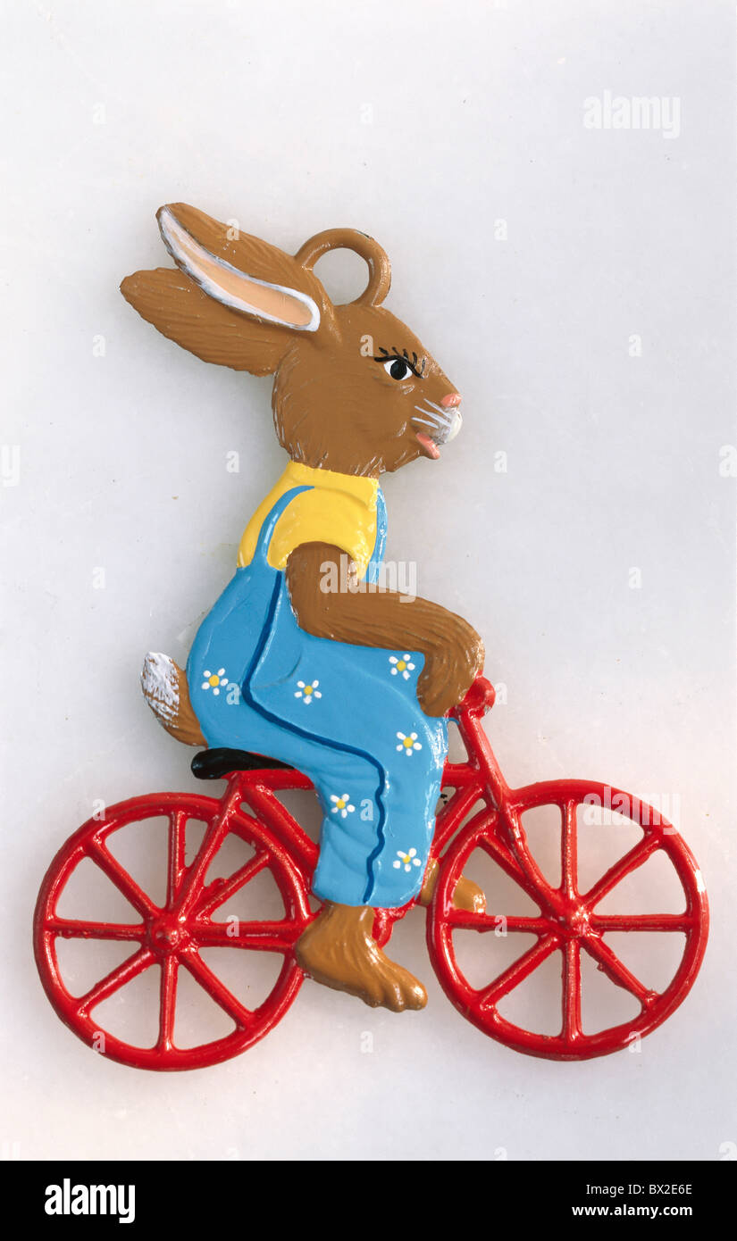 Décor Décoration Lapin lapins de Pâques Décorations de Pâques Lapin Chiffres Figure Tradition traditionnelle Banque D'Images