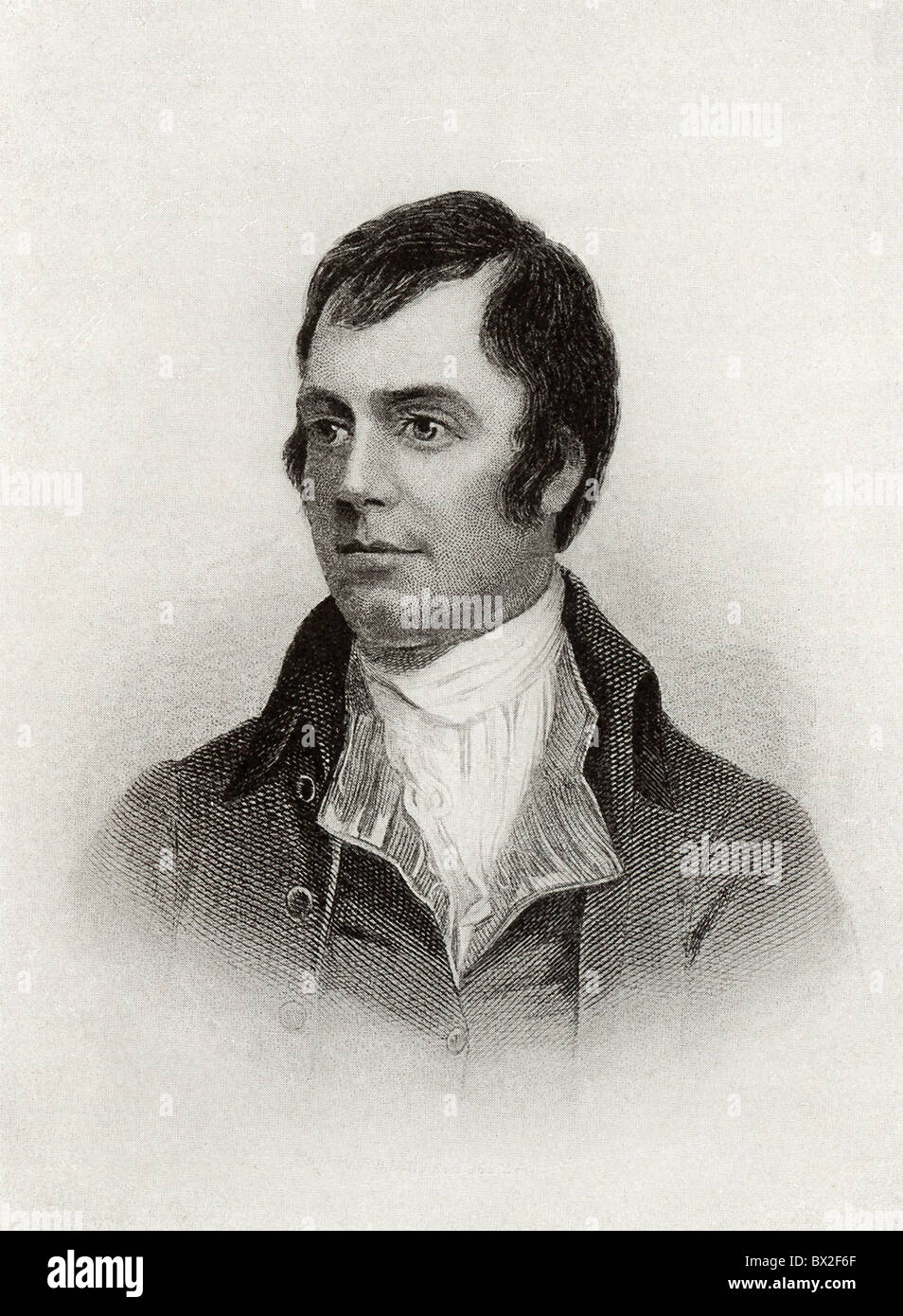 Poète écossais Robert Burns (1759-1796) combiné avec l'anglais écossais début de romantisme. Banque D'Images