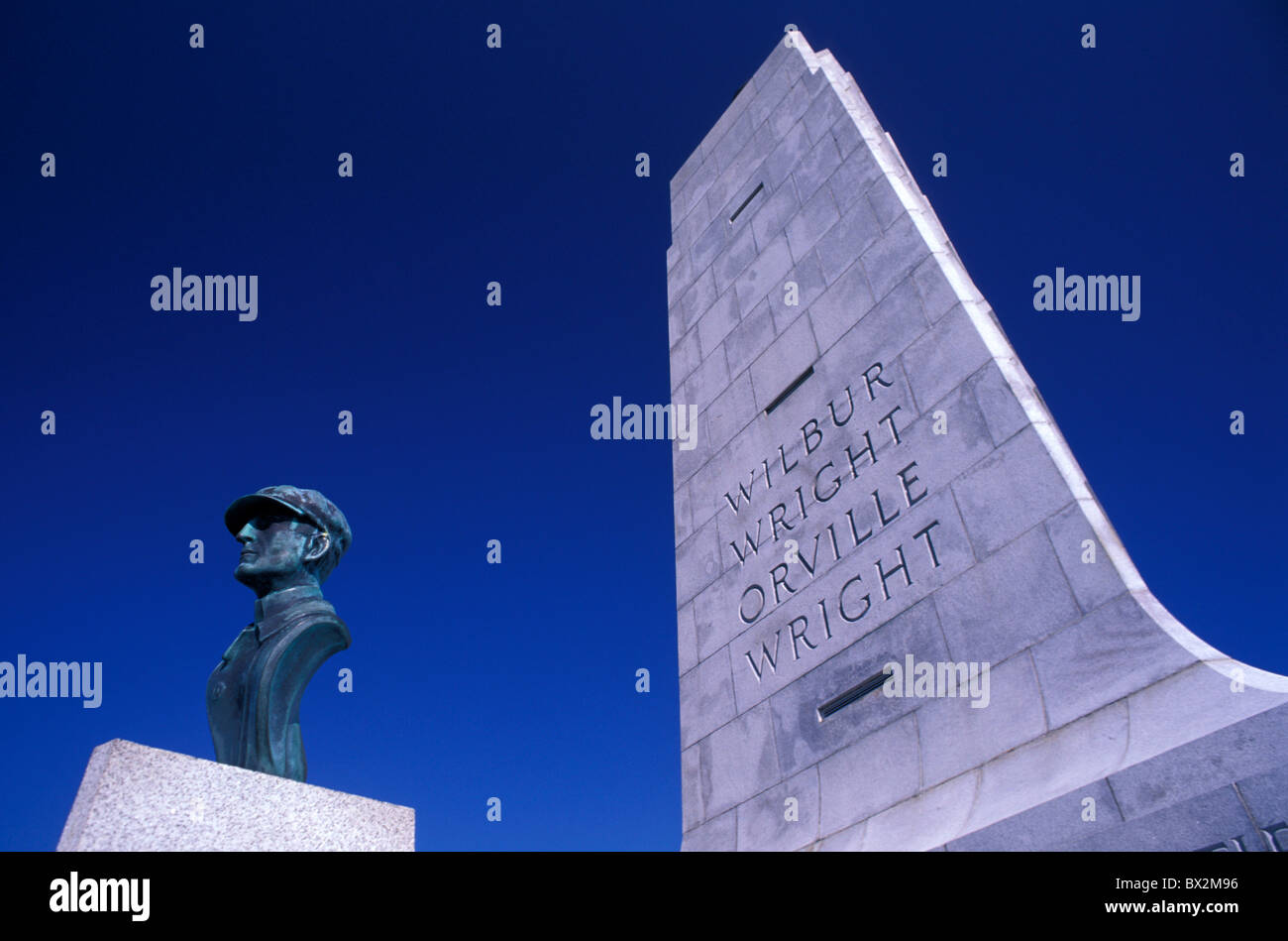 Wright Brothers National Monument Nags Head Outer Banks de la Caroline du Nord USA Amérique du Nord monument hist Banque D'Images
