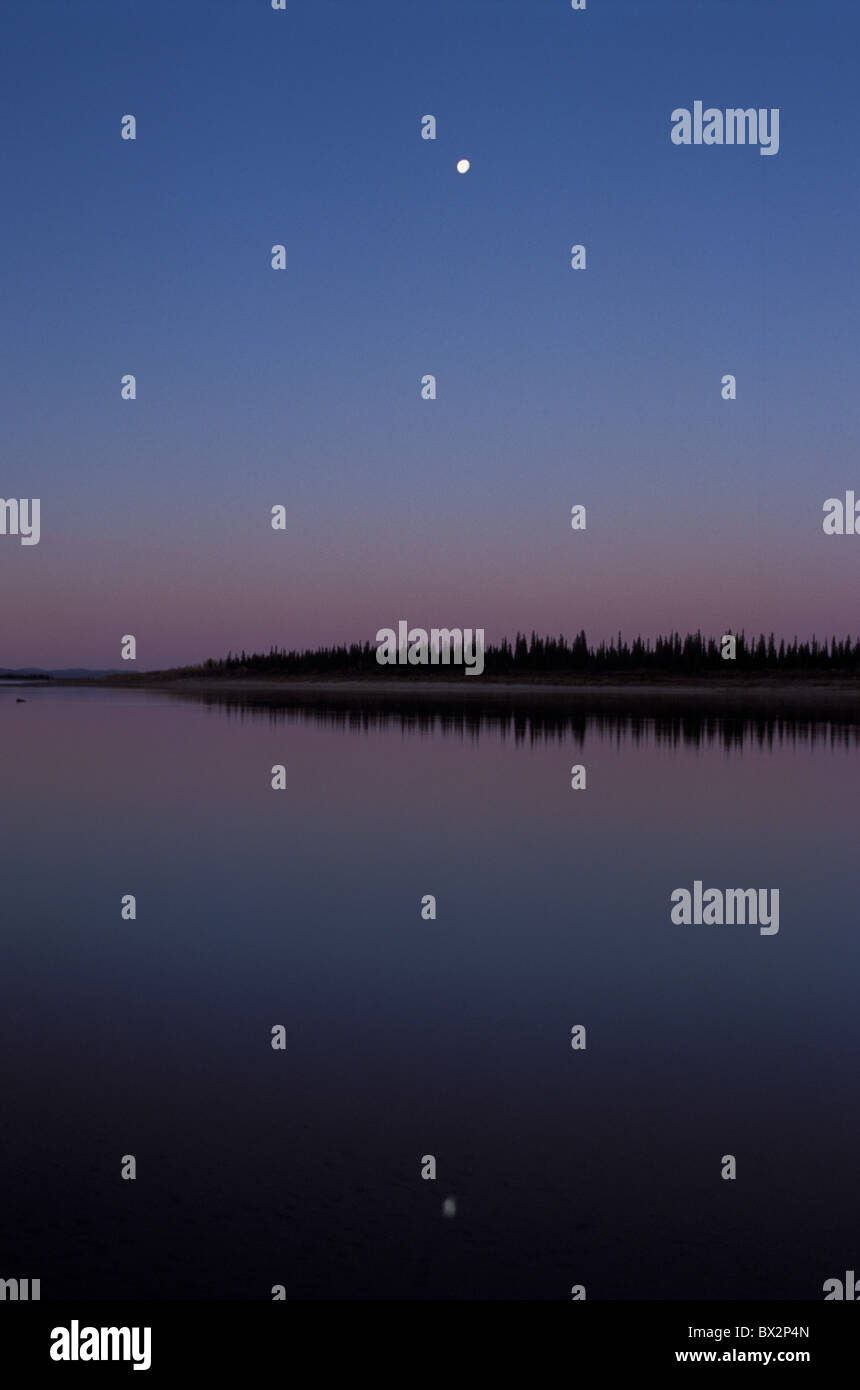 Alaska Kobuk Valley automne paysage lunaire du parc national de la rivière Kobuk Valley sunset reflection Amérique du Nord Banque D'Images