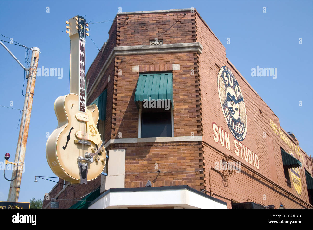 Sun record studios Memphis Tennessee où Elvis Presley a enregistré une grande partie de ses premiers travaux Banque D'Images