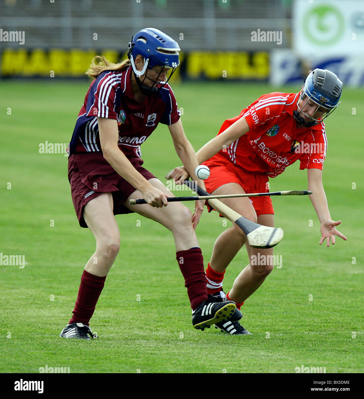 Vs Galway Cork Irlande Camogie Gala- toutes les demi-finale du Championnat senior. 14 août 2010 Banque D'Images
