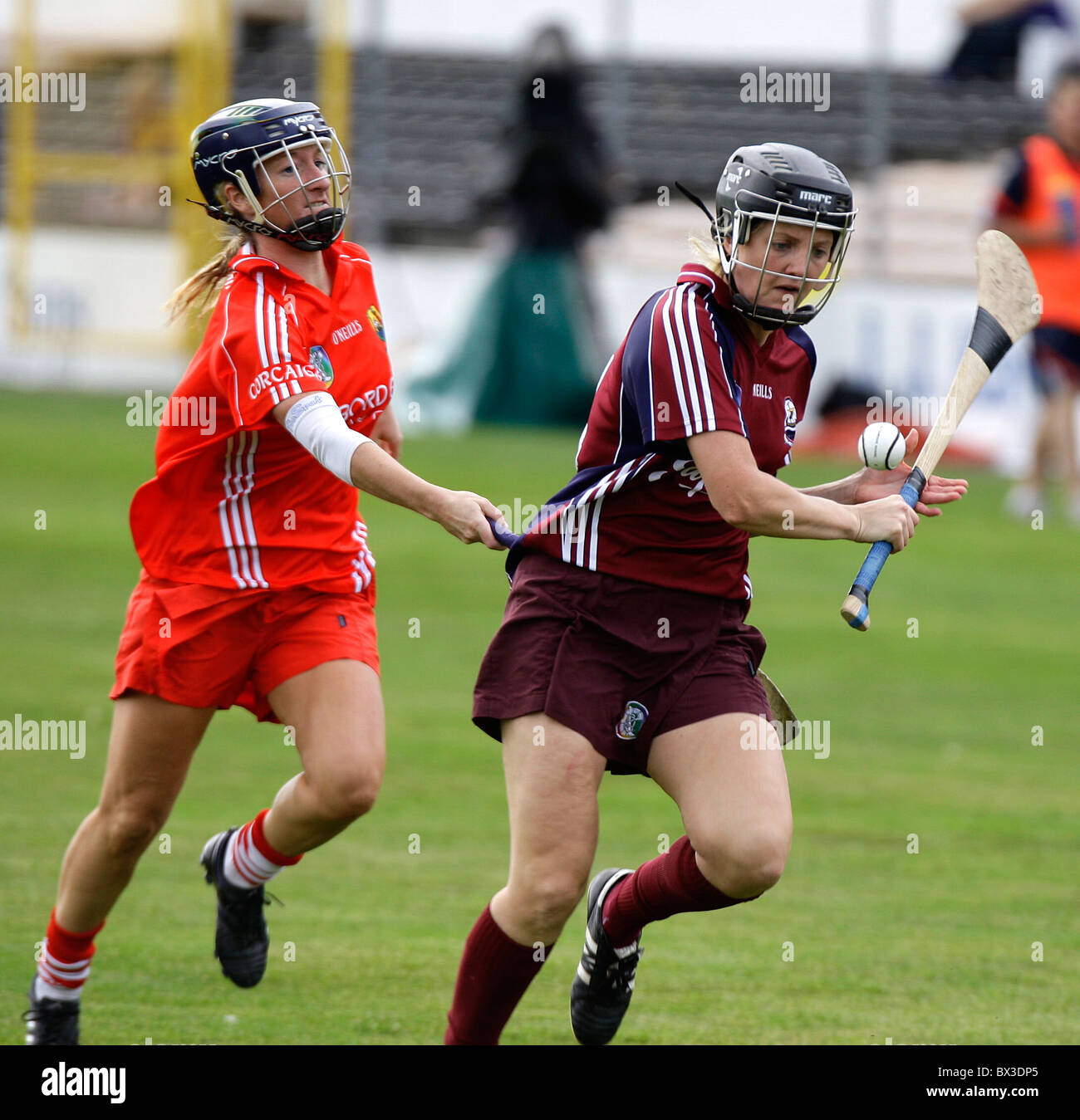 Vs Galway Cork Irlande Camogie Gala- toutes les demi-finale du Championnat senior. 14 août 2010 Banque D'Images
