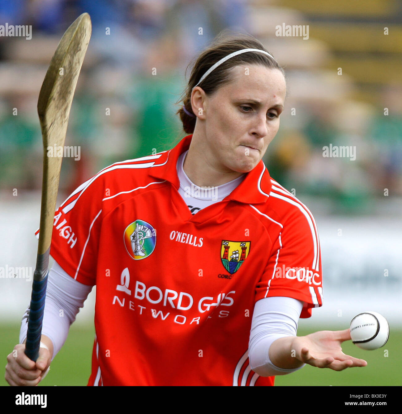 Vs Galway Cork Irlande Camogie Gala- toutes les demi-finale du Championnat senior. 14 août 2010 Banque D'Images