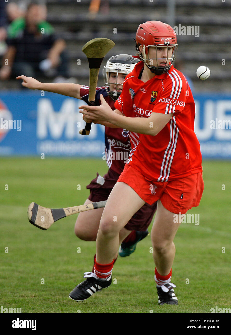 Vs Galway Cork Irlande Camogie Gala- toutes les demi-finale du Championnat senior. 14 août 2010 Banque D'Images