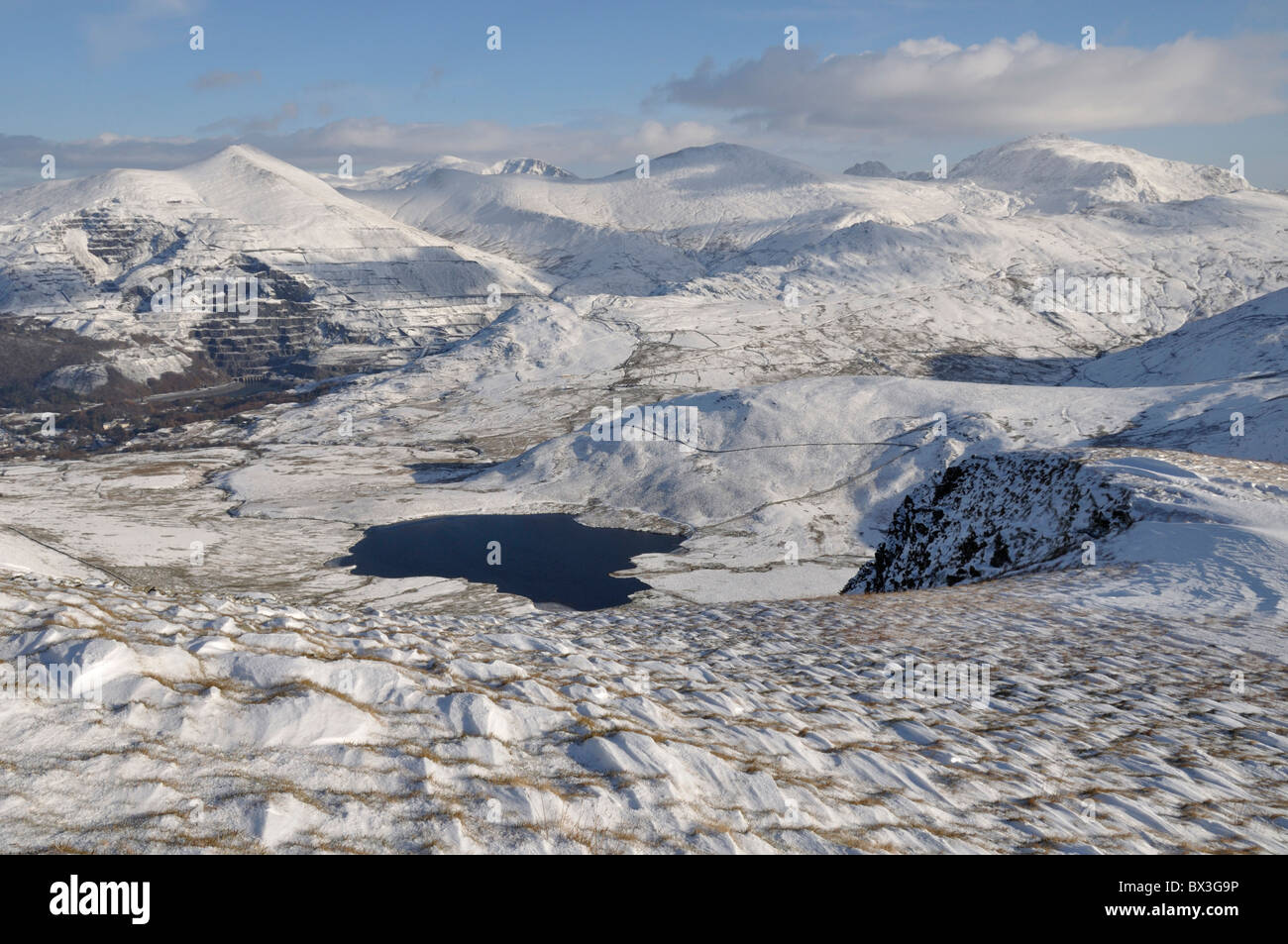 Glyders et Elidir Fawr de Moel Eilio Galles Banque D'Images
