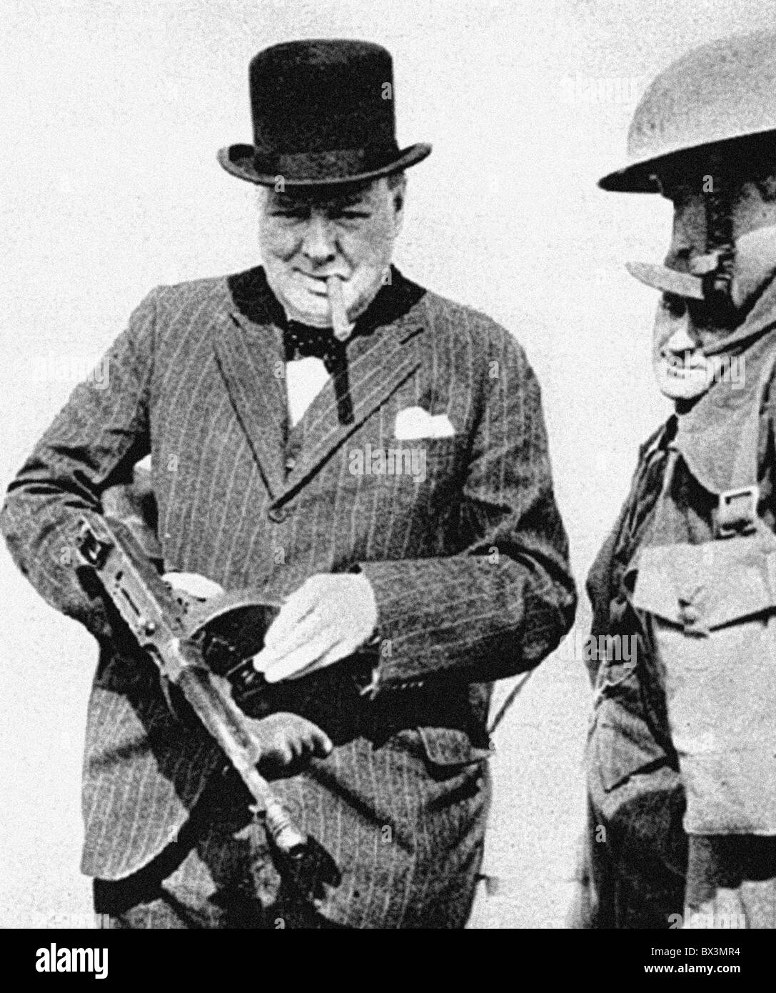 Sir Winston Churchill pendant la Seconde Guerre mondiale Banque D'Images