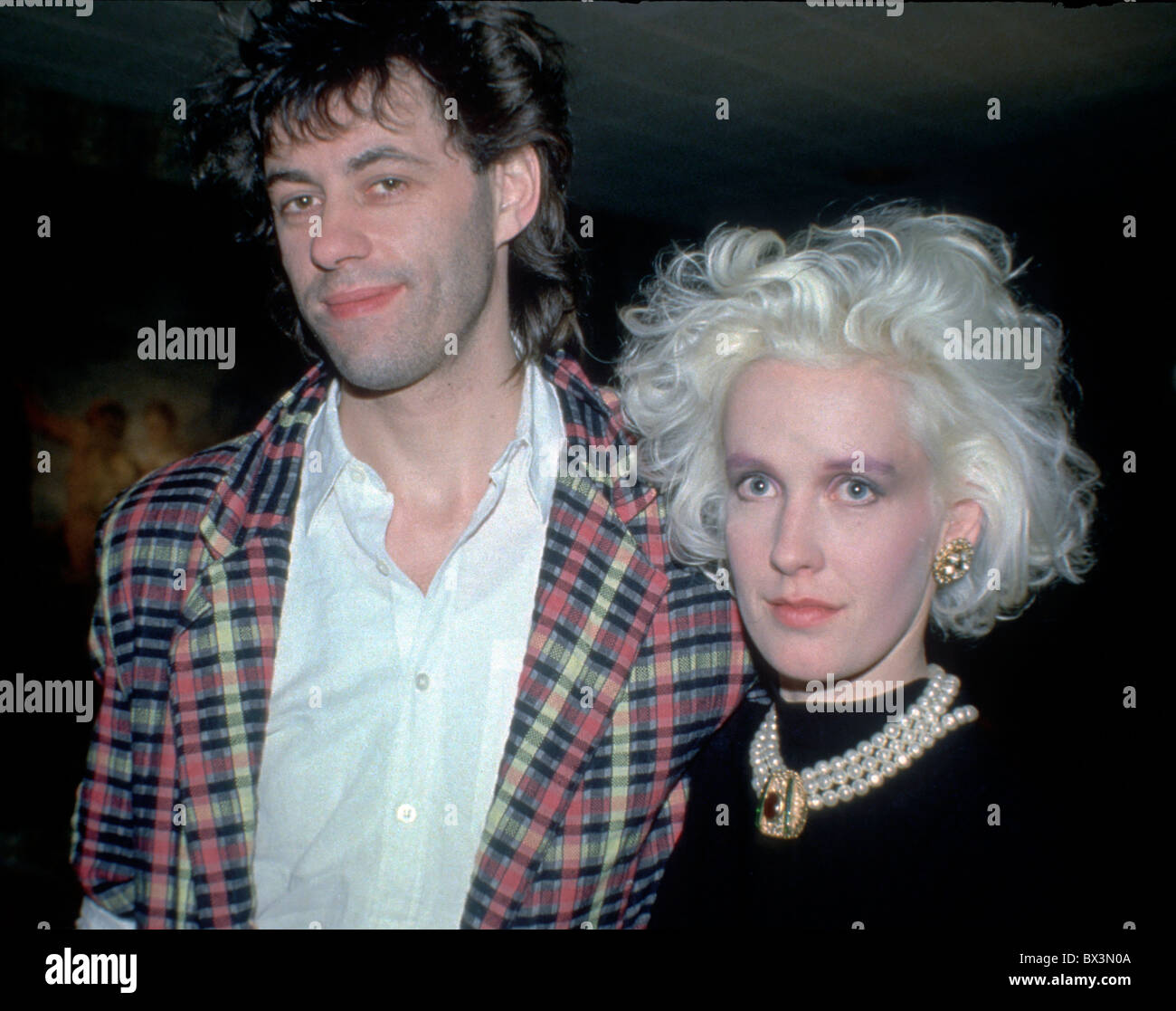 Bob Geldof et de Paula Yates, Londres, Royaume-Uni, 1986 Banque D'Images