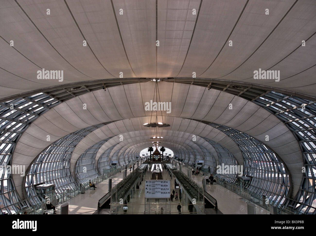 L'intérieur du nouvel aéroport international de Bangkok Banque D'Images