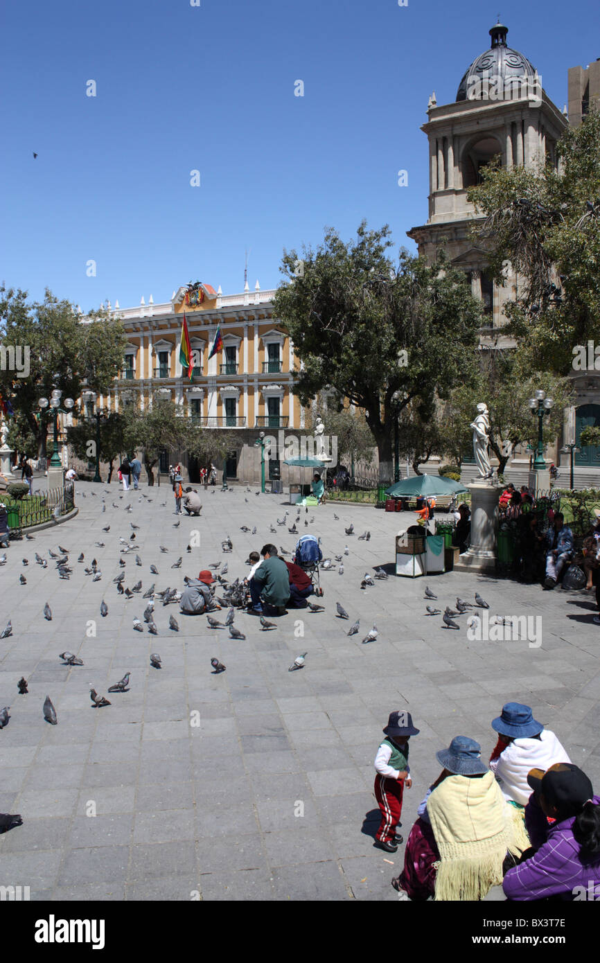 Plaza Murillo, La Paz, Bolivie Banque D'Images