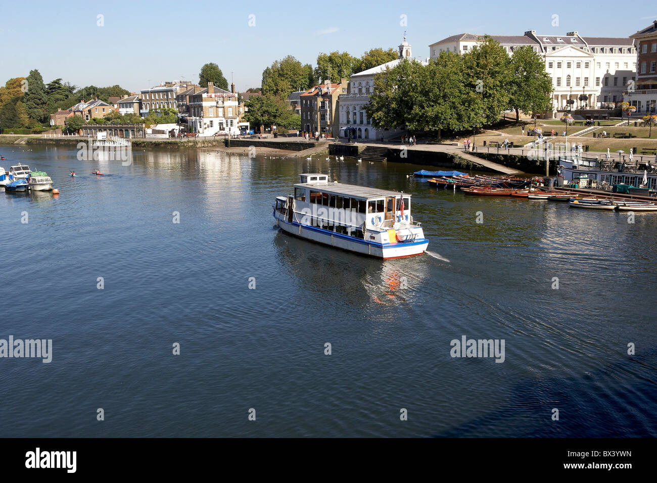 Bateaux sur la Tamise Richmond Banque D'Images