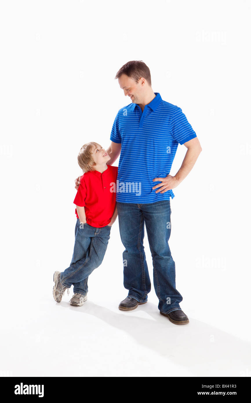 Un père et son fils Banque D'Images