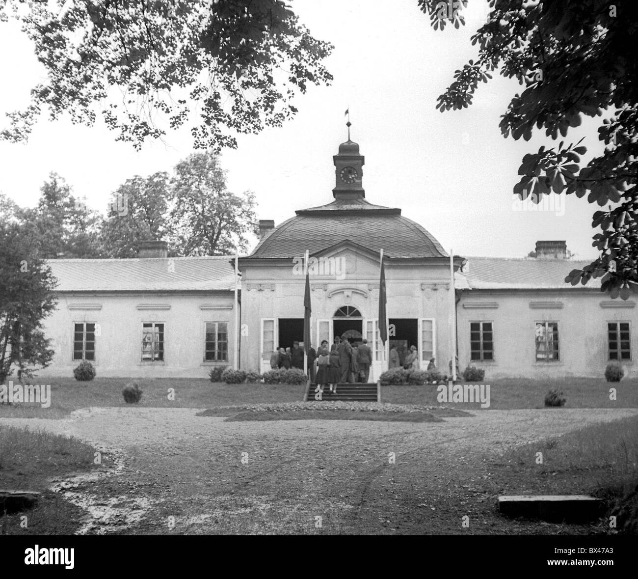 La Tchécoslovaquie - Cihadla 1949. Chateau 'La Maison de Bon Repos' qui a été confisqué à son propriétaire après LA SECONDE GUERRE MONDIALE sous so Banque D'Images