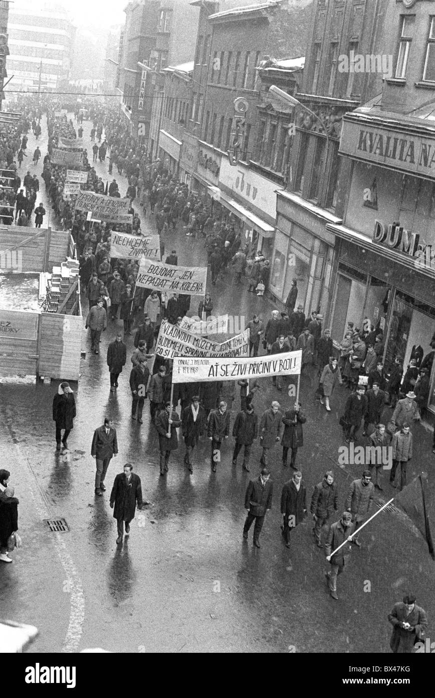 Jan Palach, commémoration, Ostrava Banque D'Images