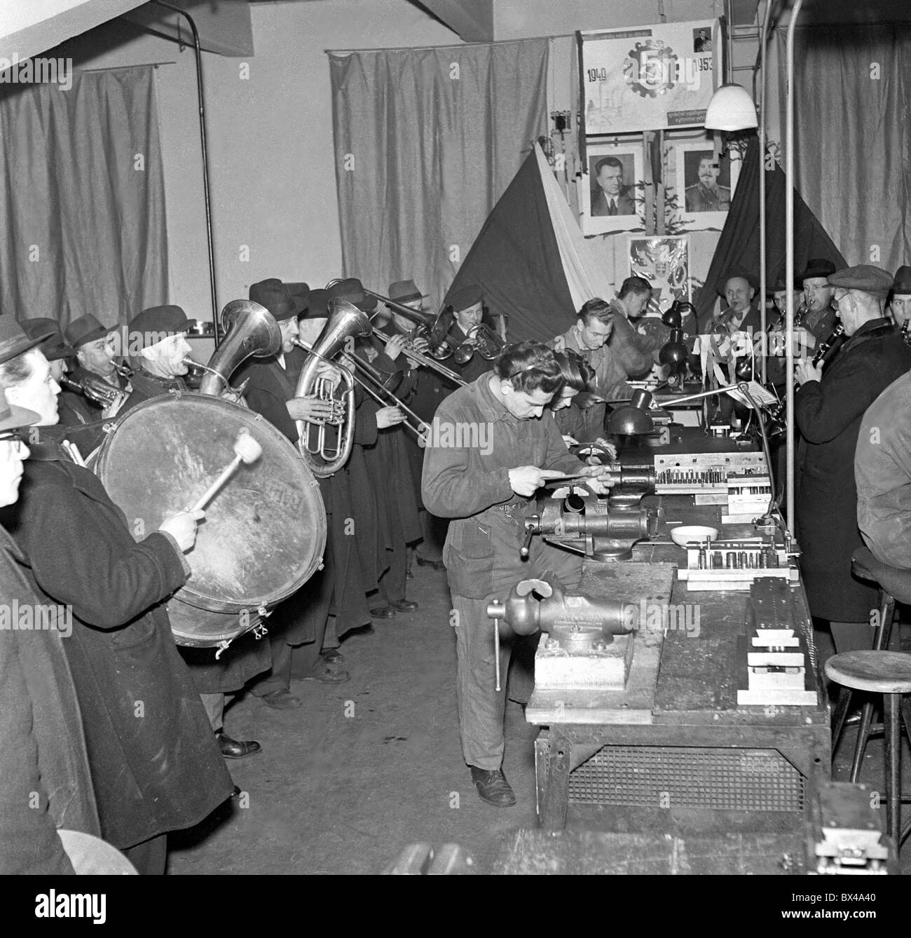 La propagande communiste, plan économique inefficace Banque D'Images