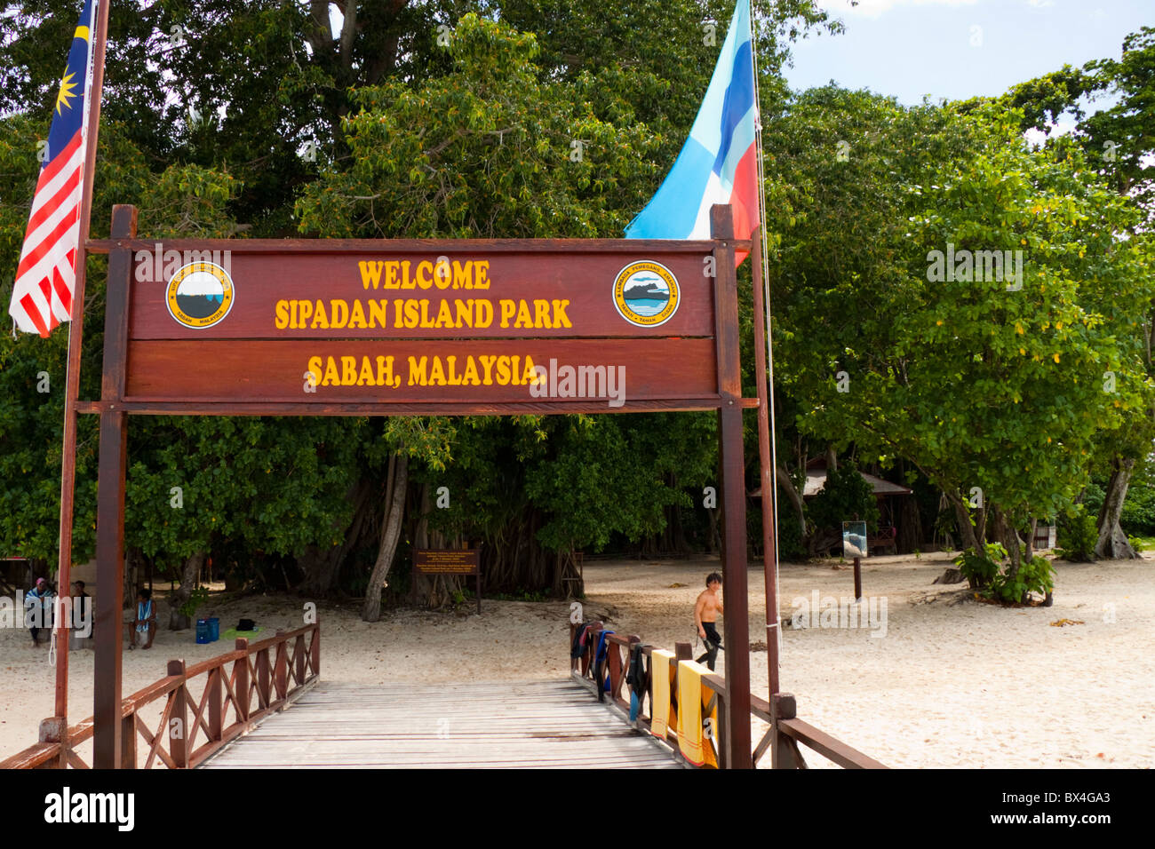 L'île de Sipadan, Bornéo, Malaisie Banque D'Images