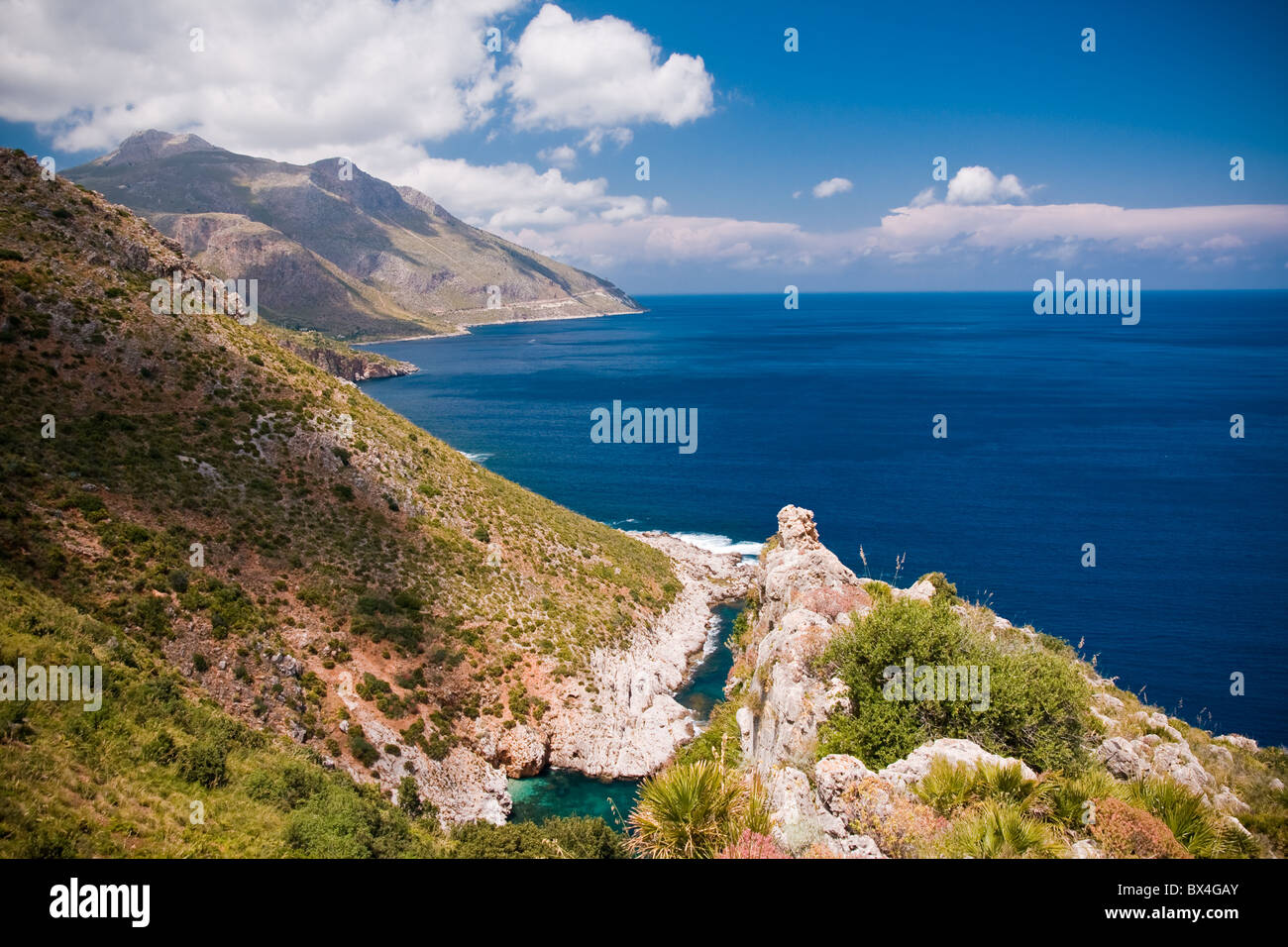 La Réserve Naturelle du Zingaro, Sicile, Italie Banque D'Images