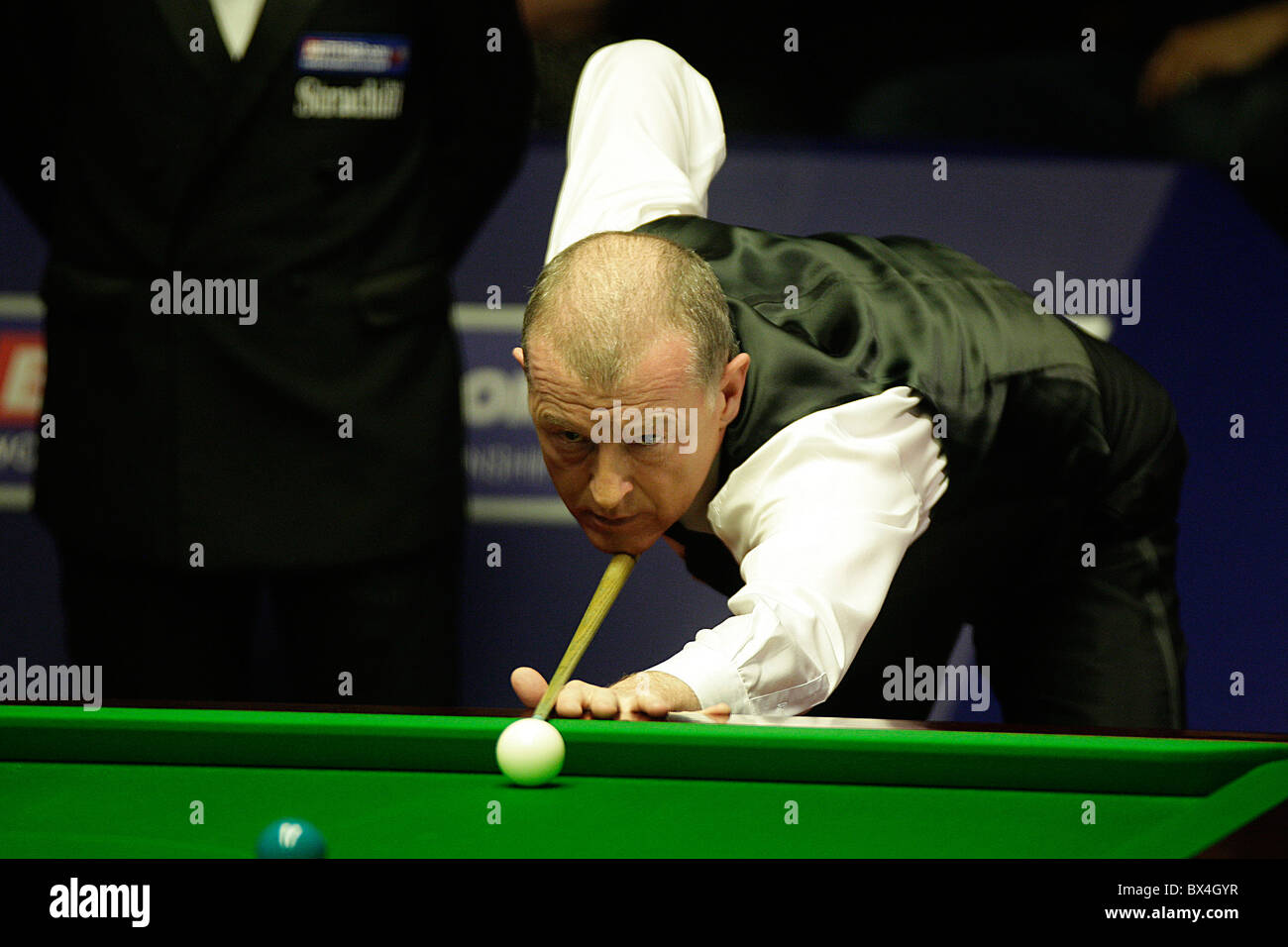 Steve Davis à la World Snooker 2010 Banque D'Images