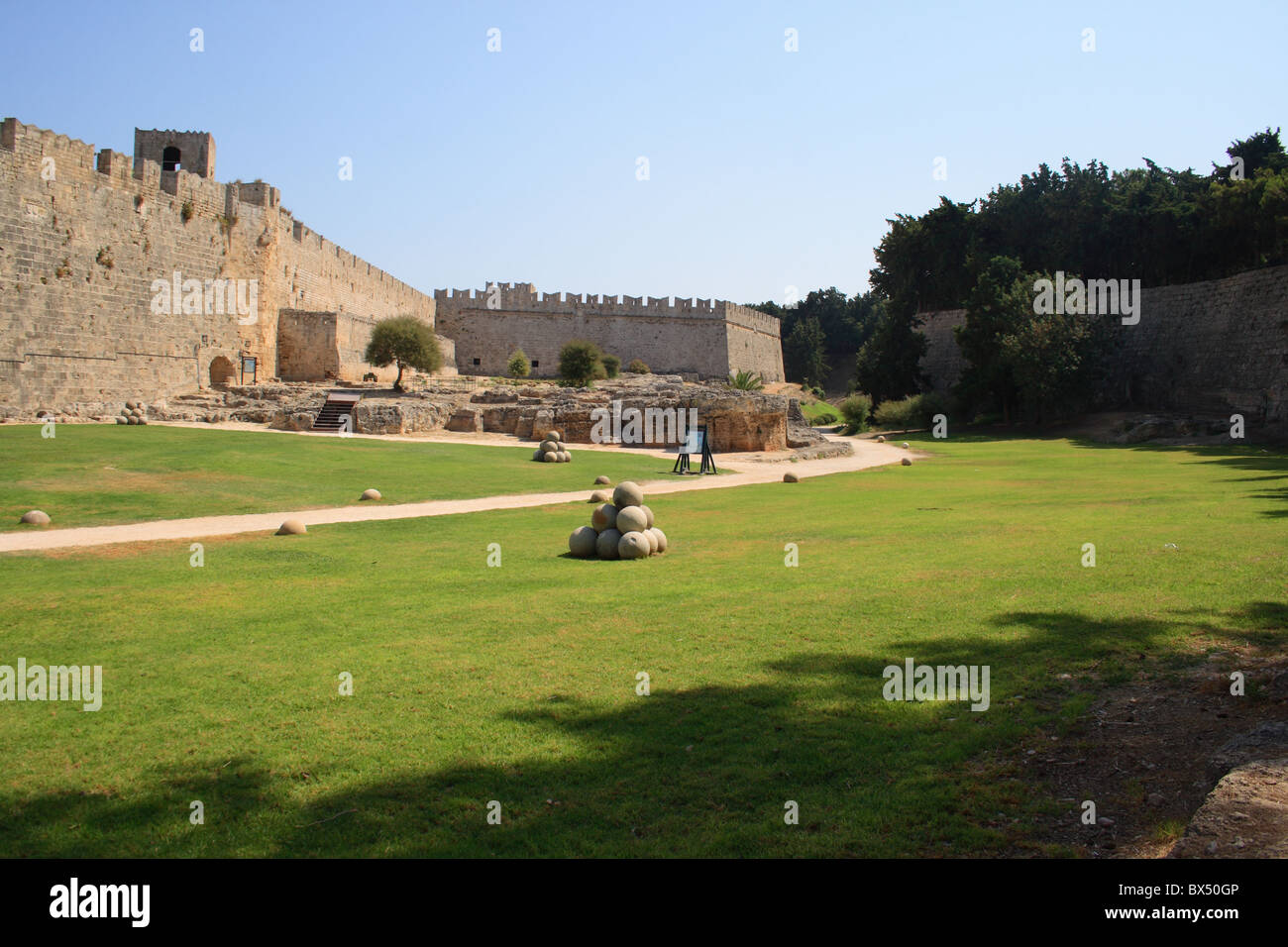 Le Château de la ville de Rhodes Banque D'Images