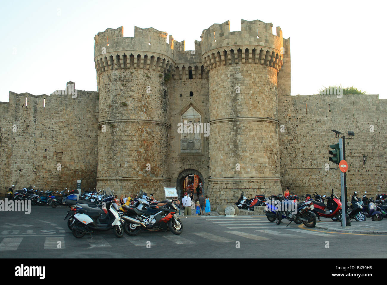 Le Château de la ville de Rhodes Banque D'Images