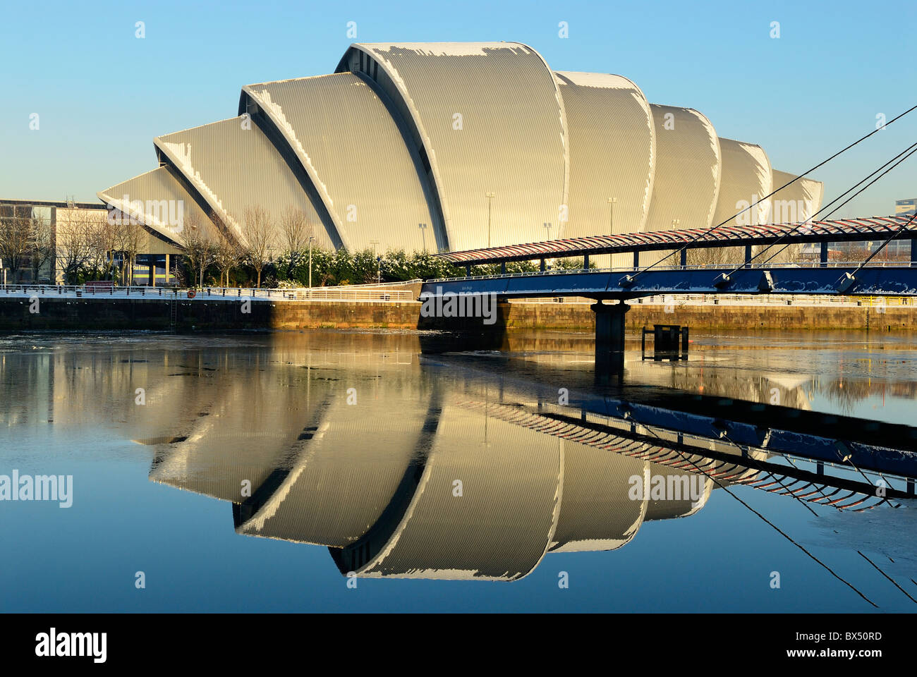 Vue d'hiver Armadillo Glasgow Banque D'Images